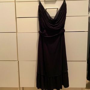 Strapless black dress